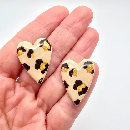 Pendientes Corazón Animal Print