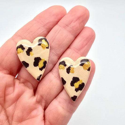 Pendientes Corazón Animal Print