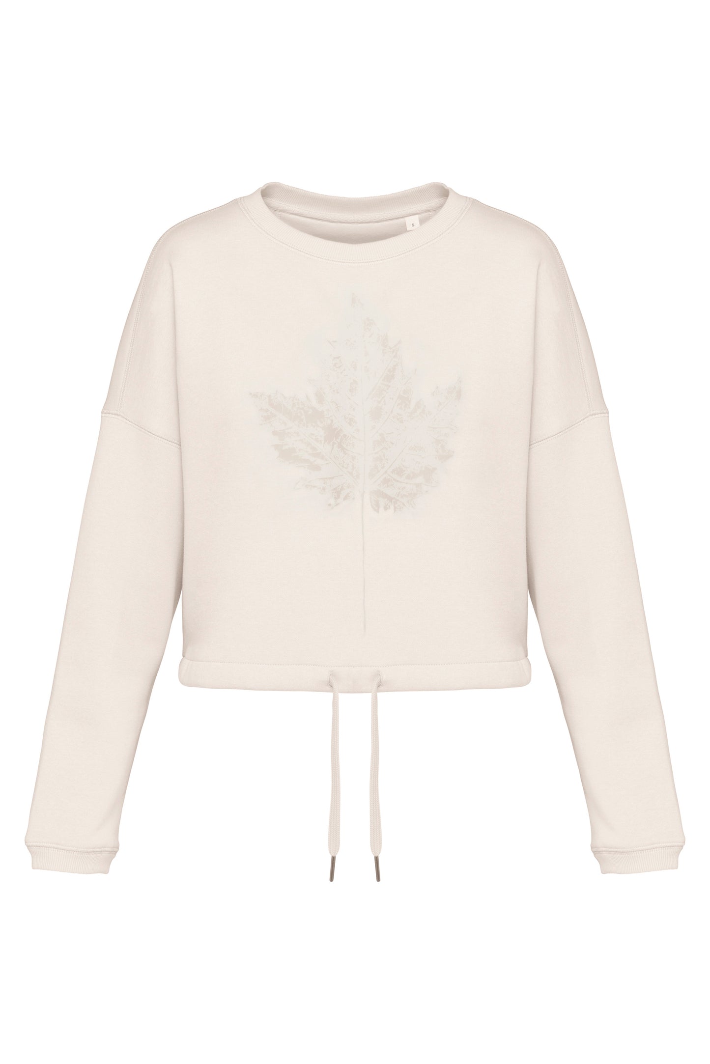 Sudadera corta Moss mujer marfil