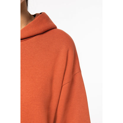 Sudadera oversize con capucha unisex en color teja