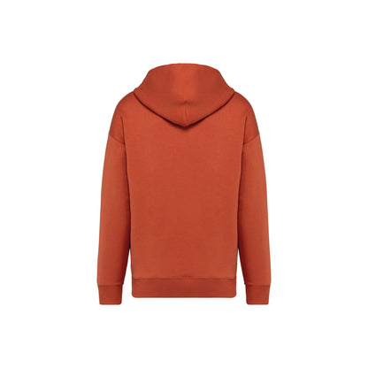 Sudadera oversize con capucha unisex en color teja